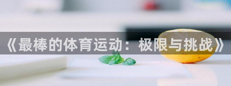 3377体育网页登录入口：《最棒的体育运动：极限与挑战》